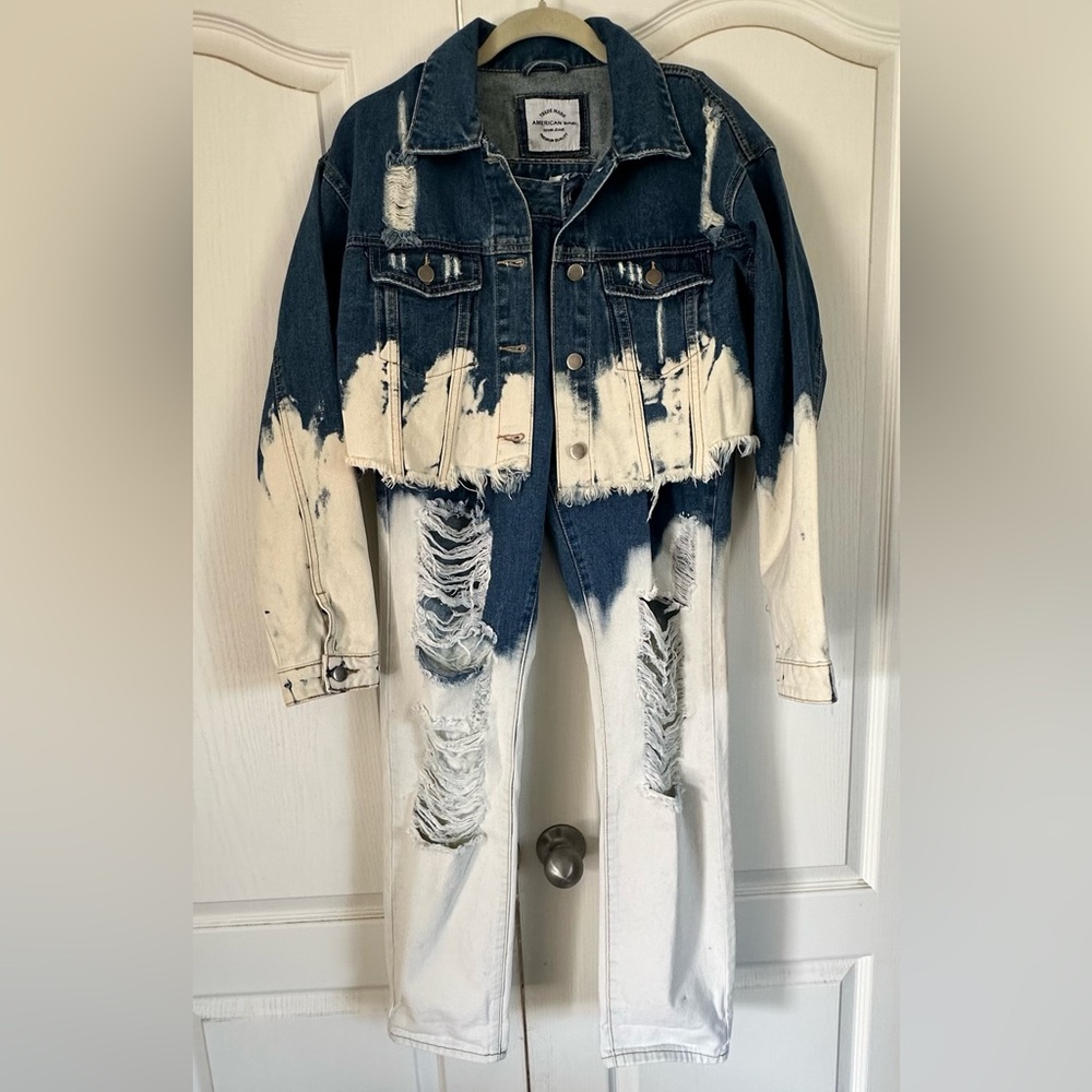 NWT 2 piece Denim set
